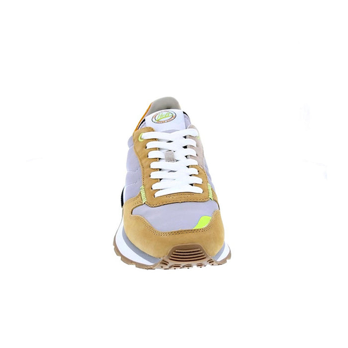 Women's Hoff sneakers, white laces on tan and light gray colorblock upper