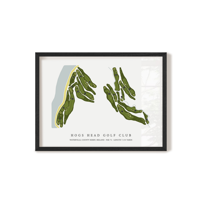 Hogs Head Golf Club | Golf Course Map | Black Frame