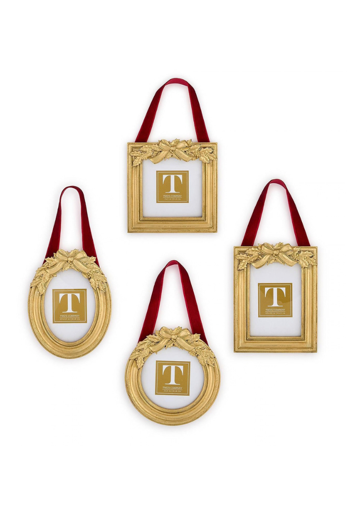 Holly Leaves Hanging Photo Frames/Ornaments