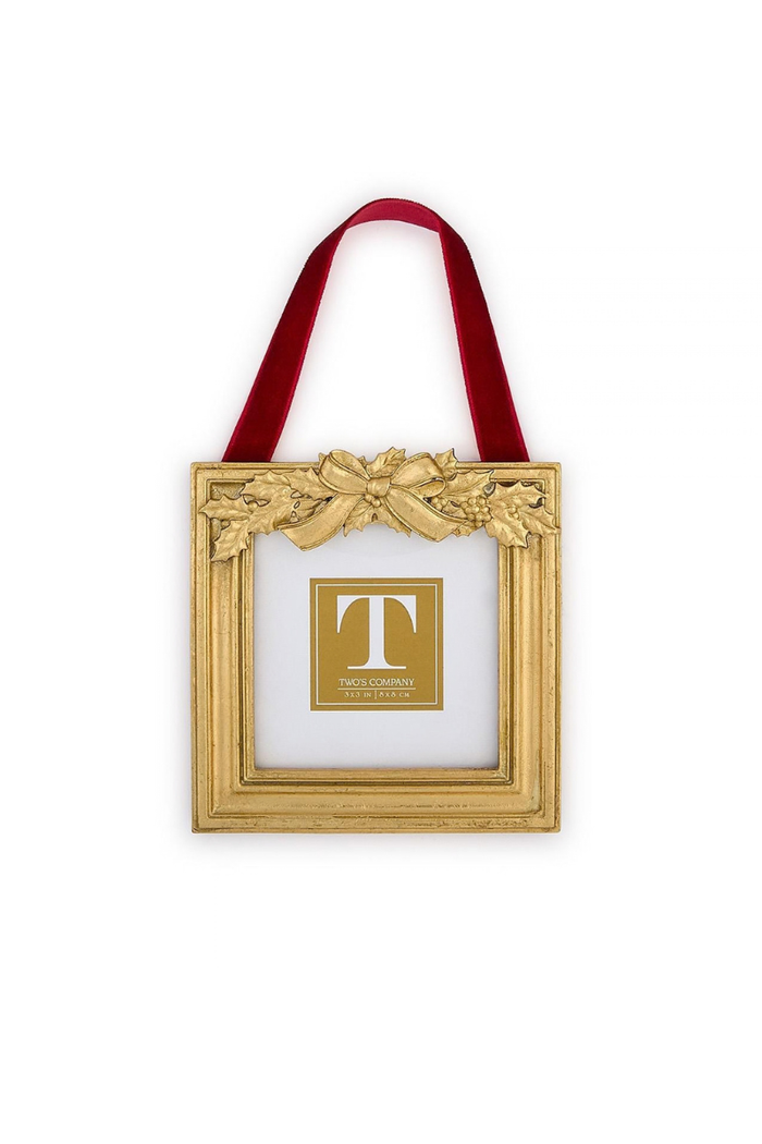 Holly Leaves Hanging Photo Frames/Ornaments