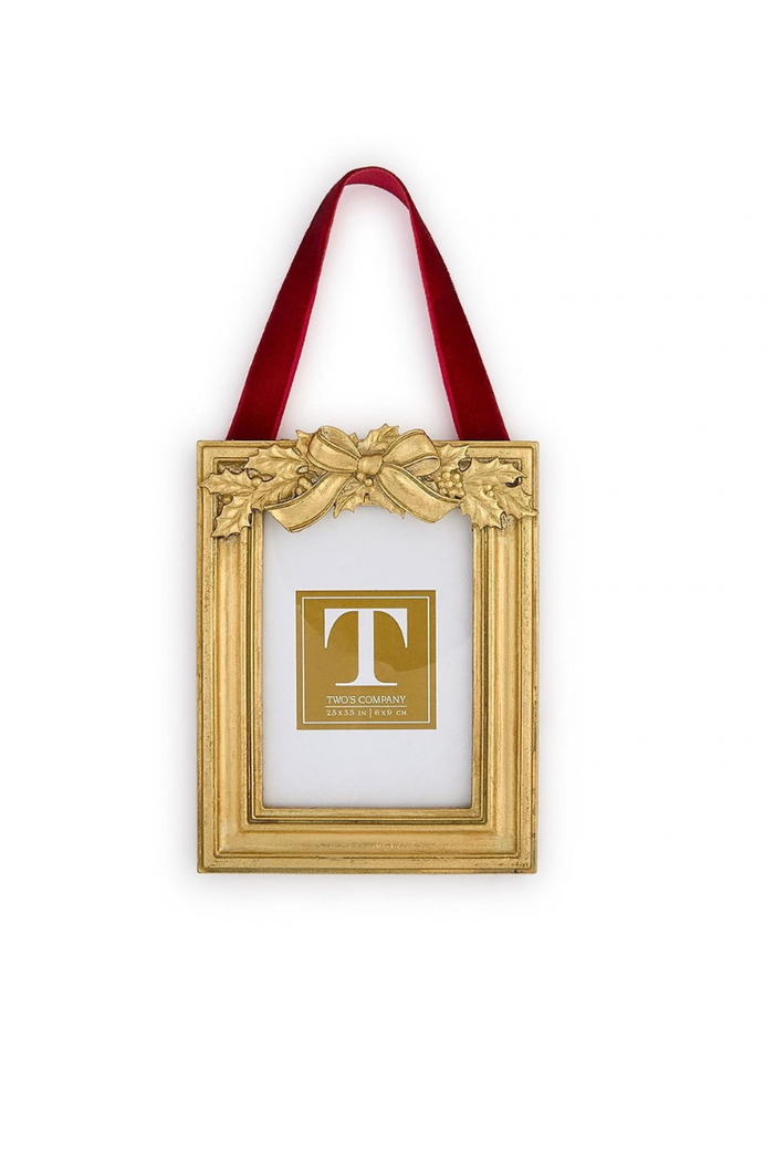 Holly Leaves Hanging Photo Frames/Ornaments