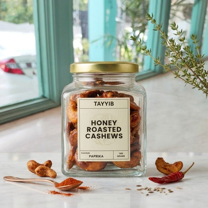 Honey Roasted Cashews (Paprika) 140g - Tayyib Store - Tayyib Foods - Lahore