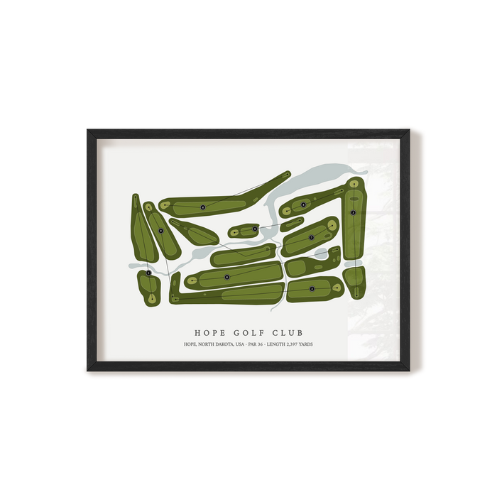 Hope Golf Club | Golf Course Map | Black Frame