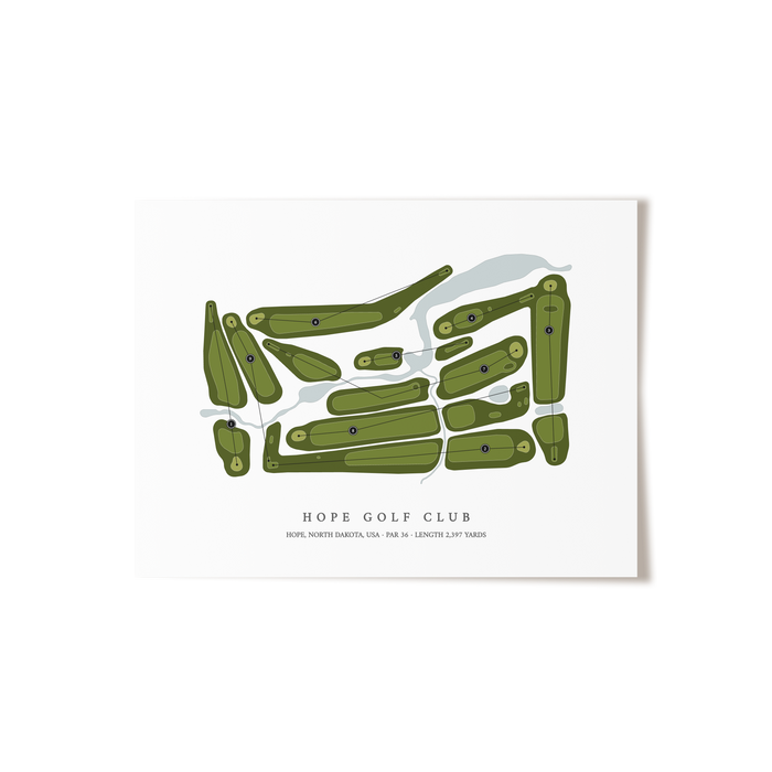 Hope Golf Club | Golf Course Map | Unframed