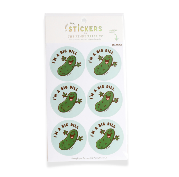I'm A Big Dill! Dill Pickle Scented Scratch and Sniff Sticke