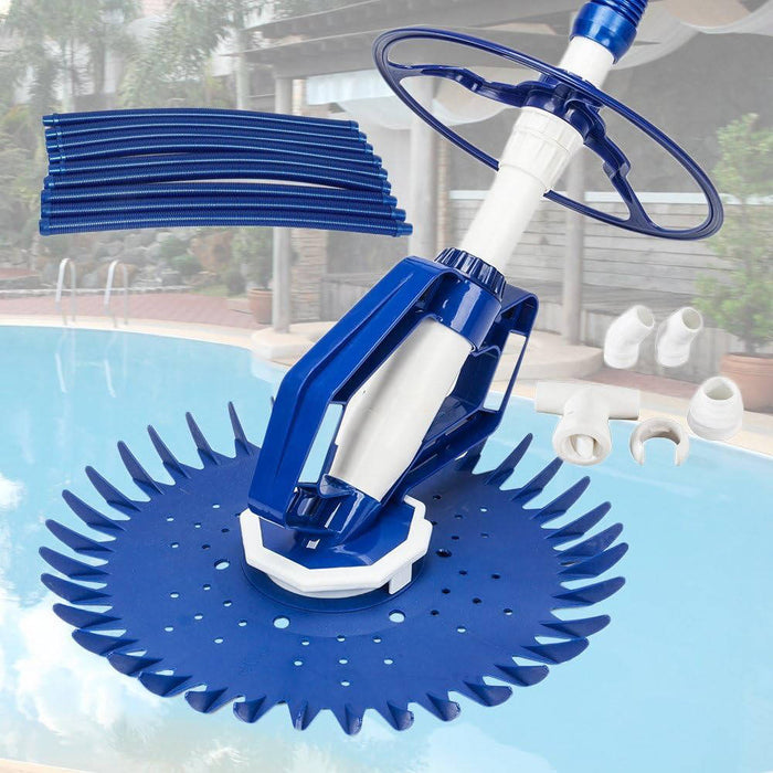 In Ground Automatic Swimming Pool Vacuum Cleaner Hover Climb Wall w/ 10 Hose Set