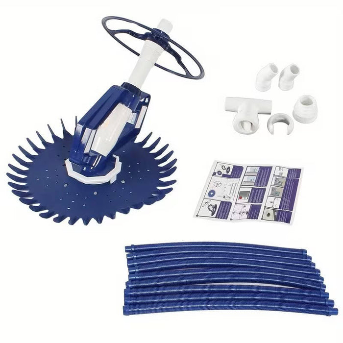 In Ground Automatic Swimming Pool Vacuum Cleaner Hover Climb Wall w/ 10 Hose Set