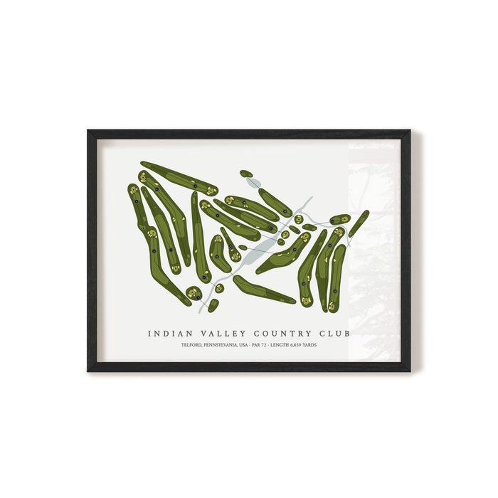 Indian Valley Country Club | Golf Course Map | Black+Frame