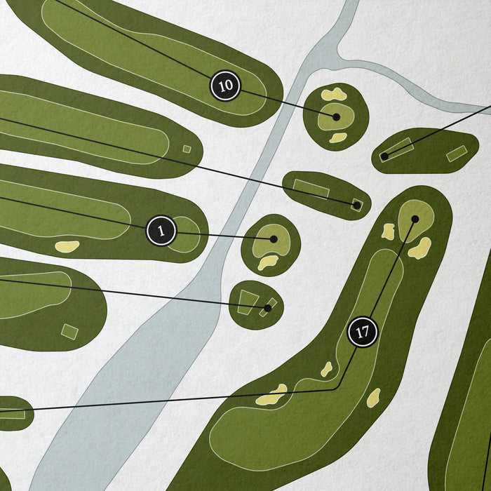 Indian Valley Country Club | Golf Course Map | Close+Up