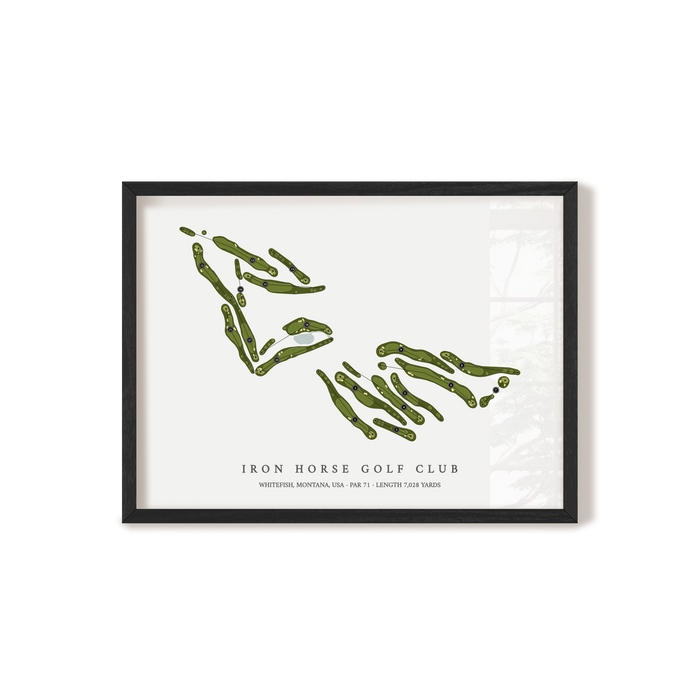 Iron Horse Golf Club | Golf Course Map | Black Frame