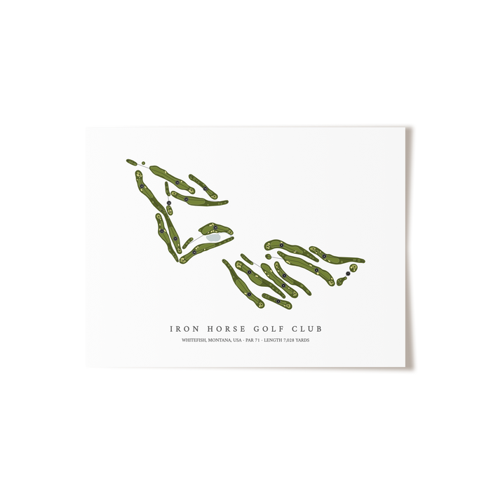 Iron Horse Golf Club | Golf Course Map | Unframed