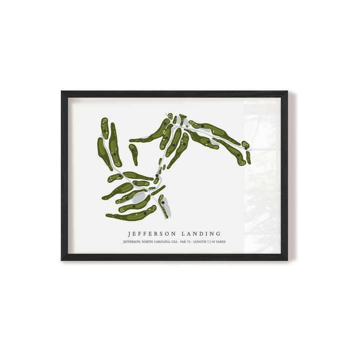 Jefferson Landing | Golf Course Map | Black Frame