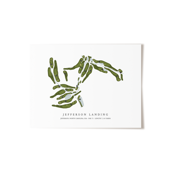 Jefferson Landing | Golf Course Map | Unframed