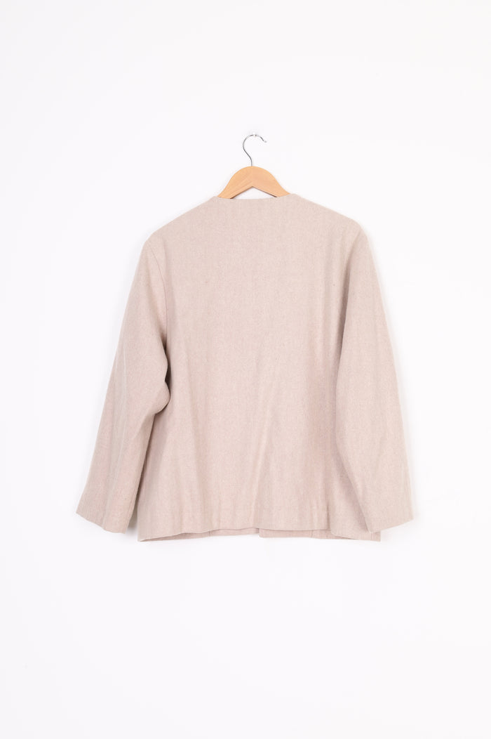 Juliette Hogan Womens Beige Jacket Size 12