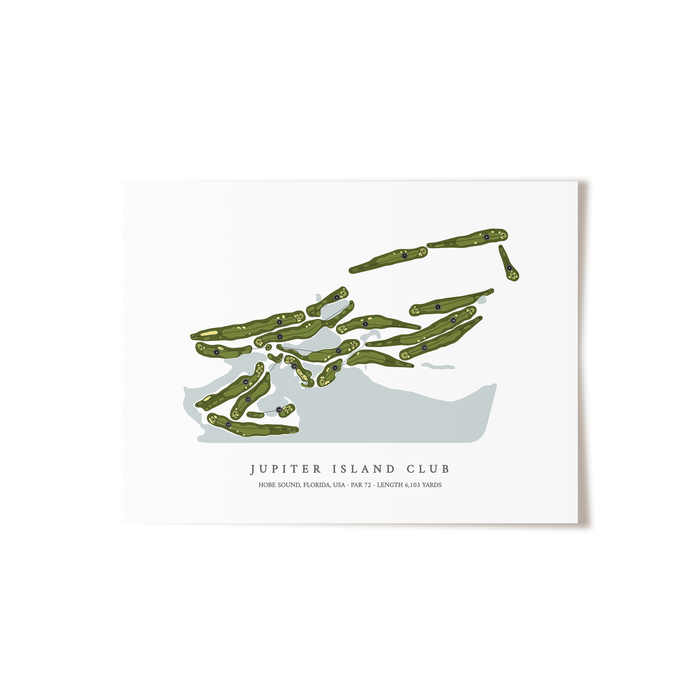 Jupiter Island Club | Golf Course Map | Unframed