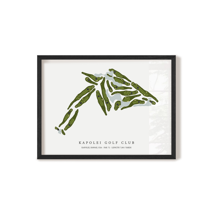 Kapolei Golf Club | Golf Course Map | Black Frame