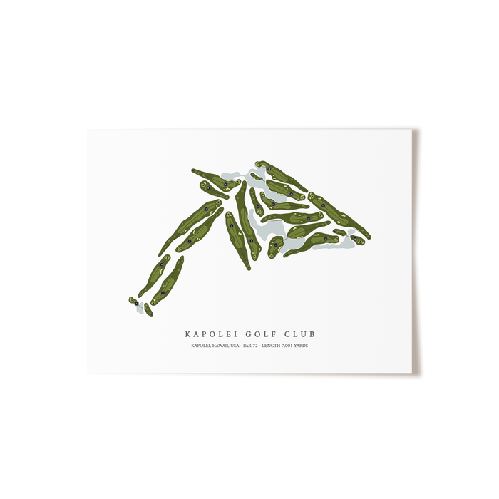 Kapolei Golf Club | Golf Course Map | Unframed