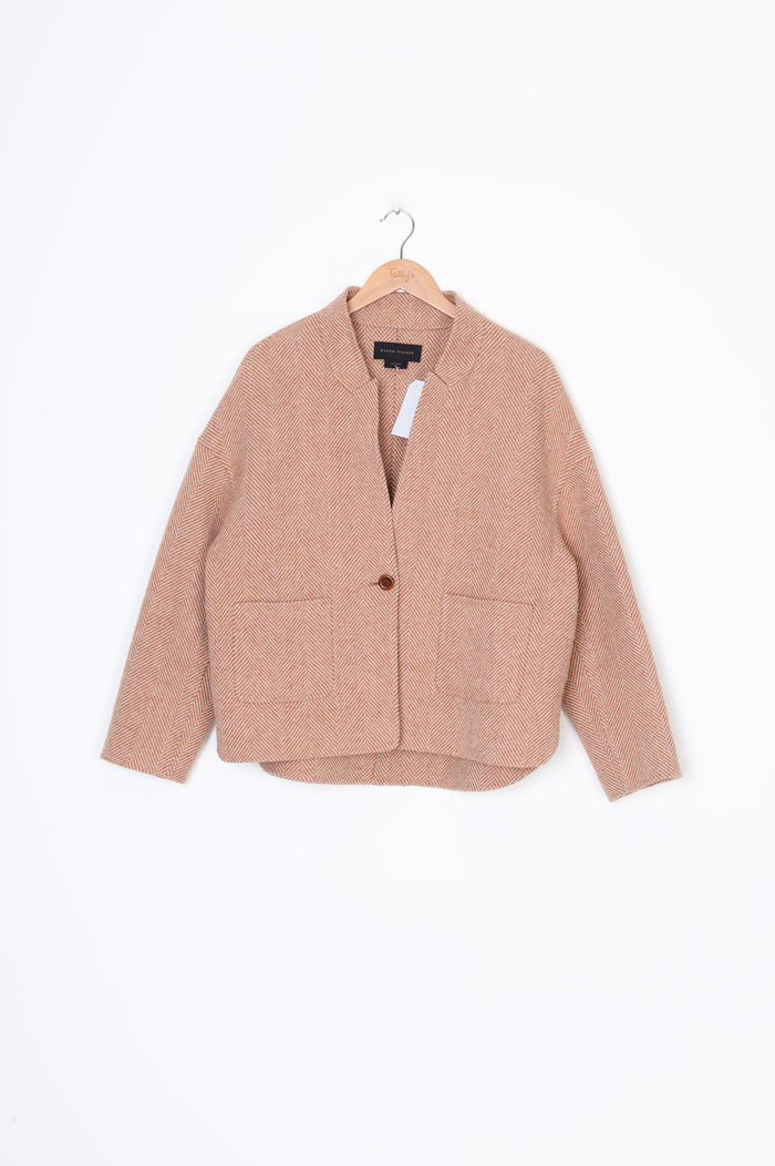 Karen Walker Womens Orange Jacket Size 6