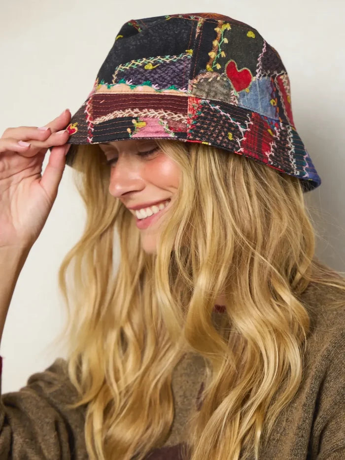 Keaton Bucket Hat - Brimfield Patchwork Multi-view 1