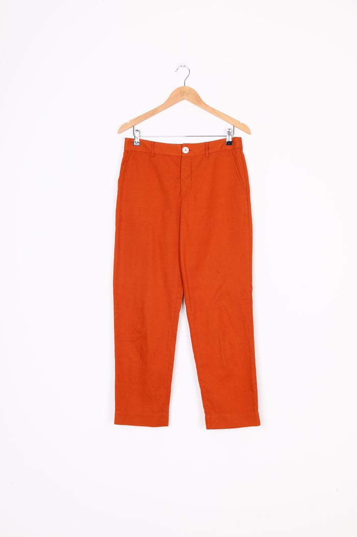 Kowtow Womens Orange Pants Size S