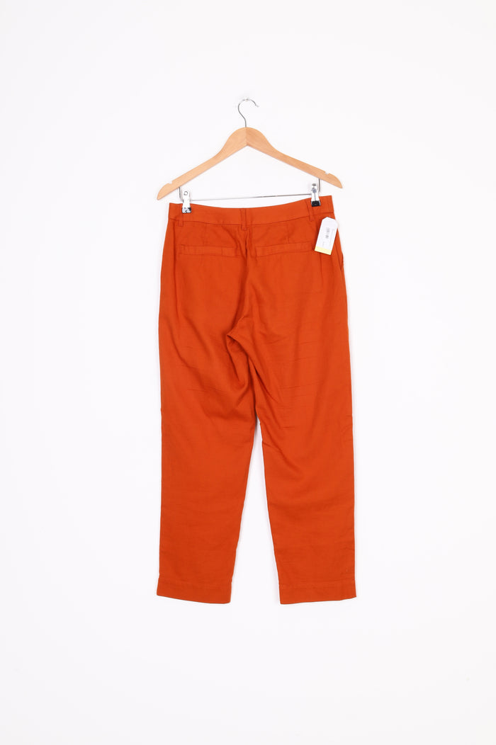 Kowtow Womens Orange Pants Size S