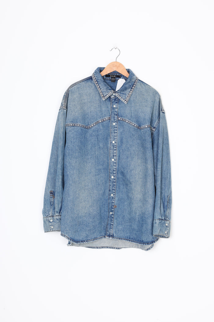 Ksubi Womens Blue Jacket Size L