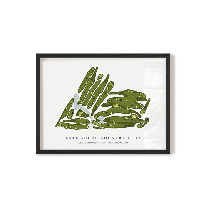 Lake Shore Country Club | Golf Course Map | Black Frame