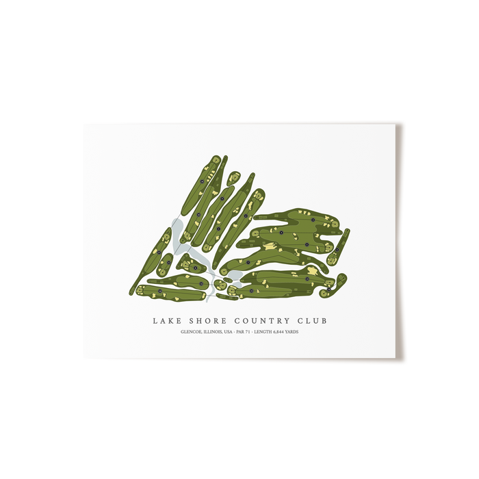 Lake Shore Country Club | Golf Course Map | Unframed