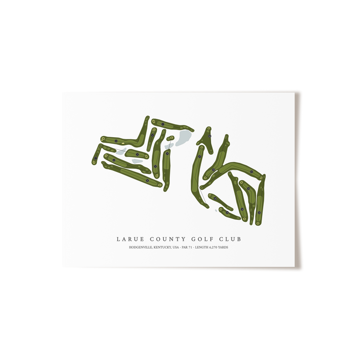 Larue County Golf Club | Golf Course Map | Unframed