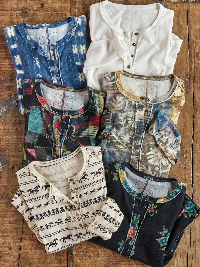 Layer Up Ribbed Henley - Washed Blooms Sand-view 4