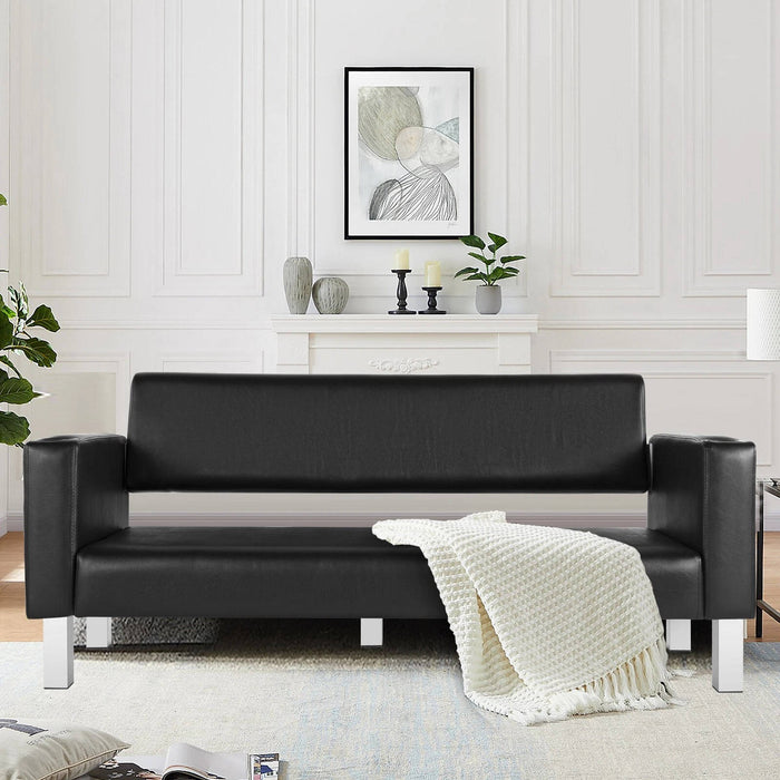 Leather Waiting Bench For Office Salon Barbershop