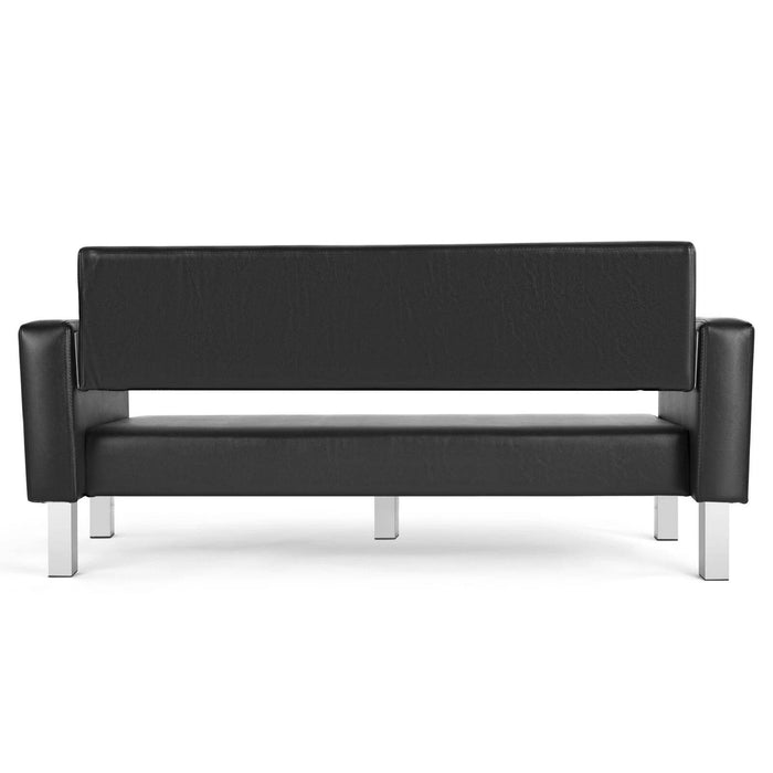 Leather Waiting Bench For Office Salon Barbershop