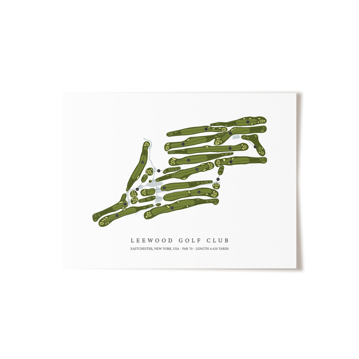 Leewood Golf Club | Golf Course Map | Unframed