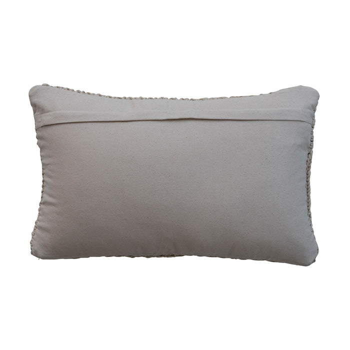 Let It Snow Macrame Lumbar Pillow