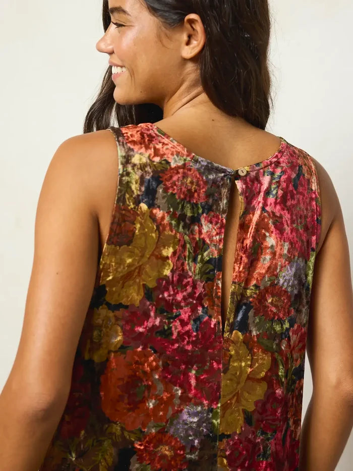 Let's Just Go Velvet Jumpsuit - Autumn Roses Gold-view 4