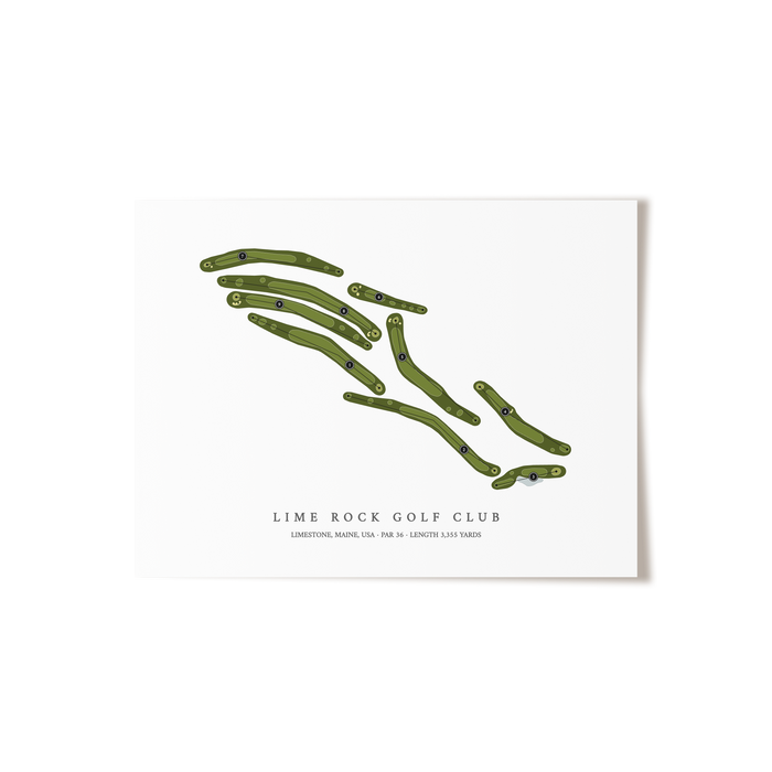 Lime Rock Golf Club | Golf Course Map | Unframed
