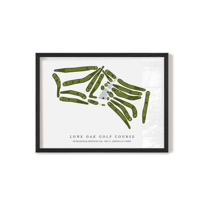 Lone Oak Golf Course | Golf Course Map | Black Frame