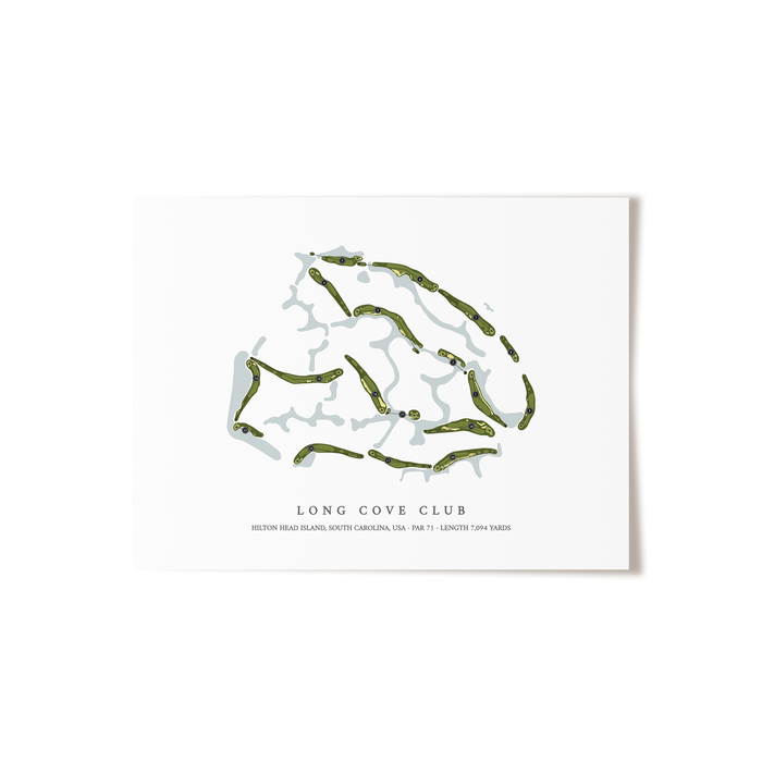 Long Cove Club | Golf Course Map | Unframed