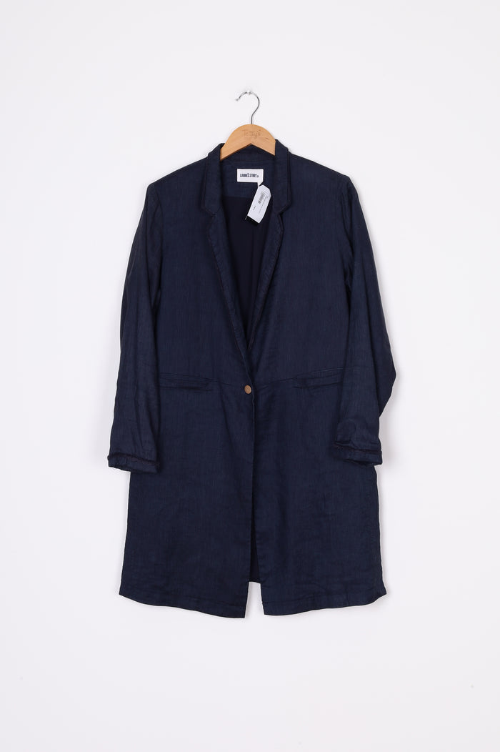 Loobies Story Womens Blue Coat Size 12