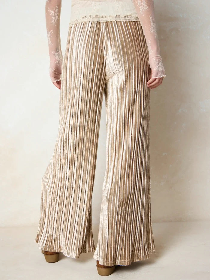 Magic Hour Velvet Pant - Champagne-view 5