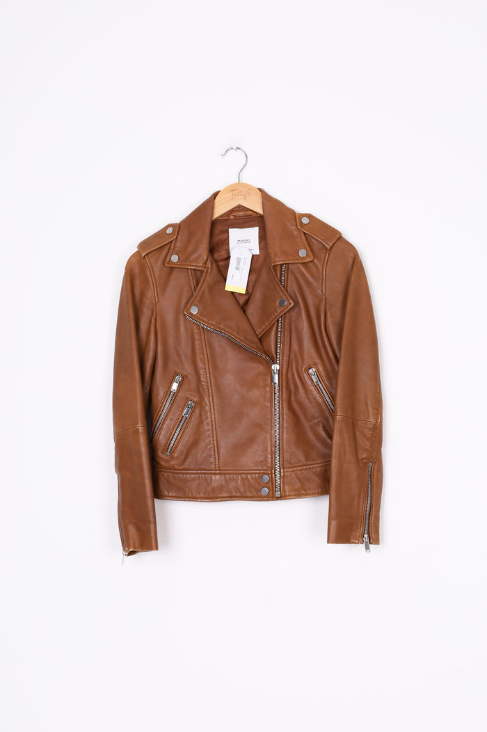 Mango Womens Brown Jacket Size XS