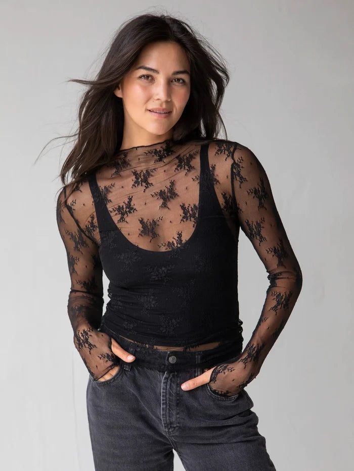 Maria Layering Top - Black-view 1