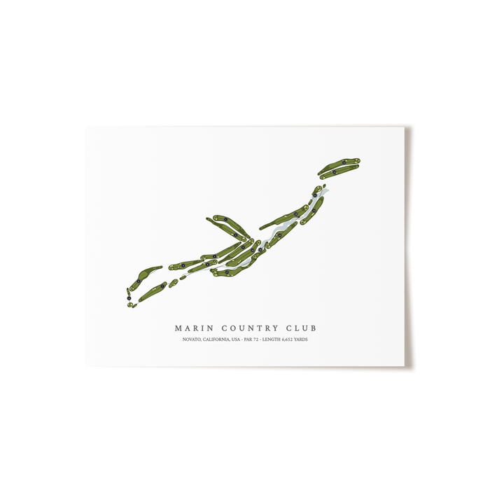 Marin Country Club | Golf Course Map | Unframed