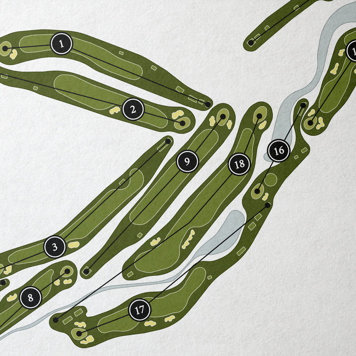 Marin Country Club | Golf Course Map | Close Up
