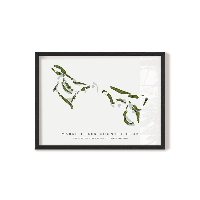 Marsh Creek Country Club | Golf Course Map | Black Frame
