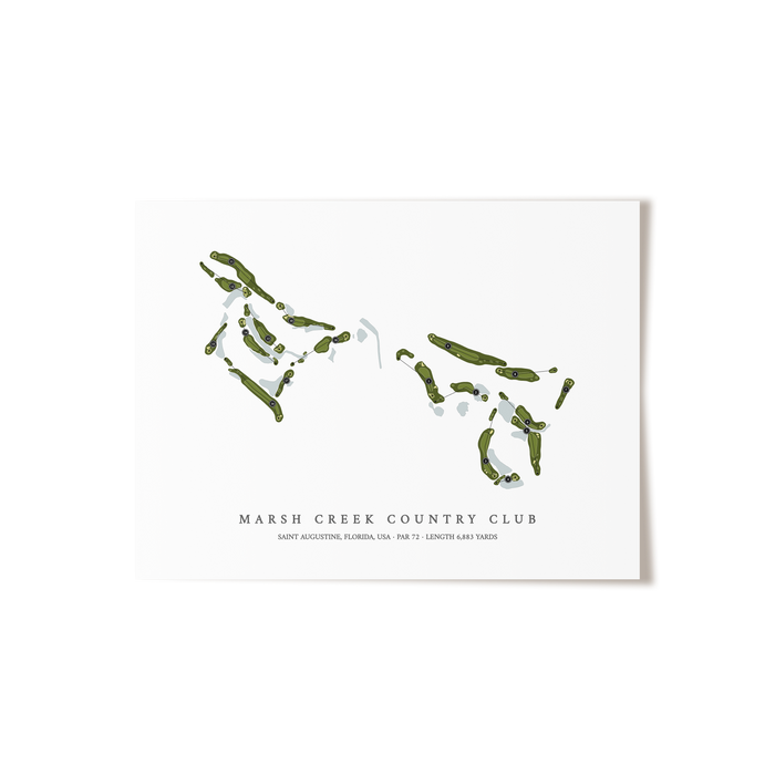 Marsh Creek Country Club | Golf Course Map | Unframed