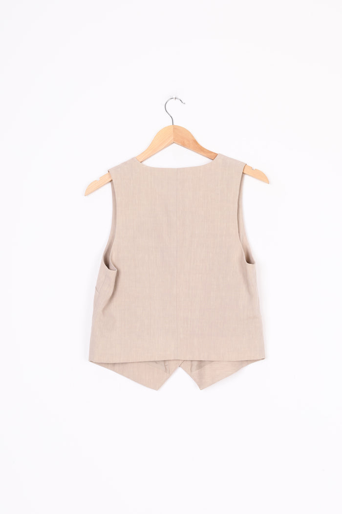 Matteau Womens Beige Waistcoat Size 3