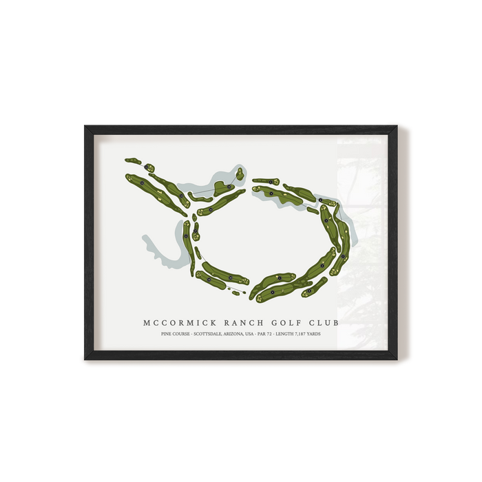 McCormick Ranch Golf Club - Pine Course | Golf Course Map | Black Frame