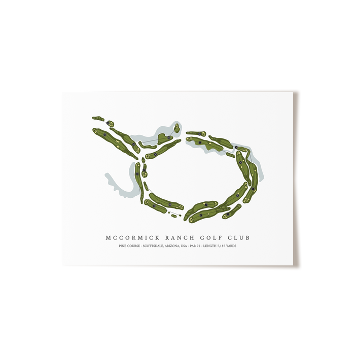McCormick Ranch Golf Club - Pine Course | Golf Course Map | Unframed