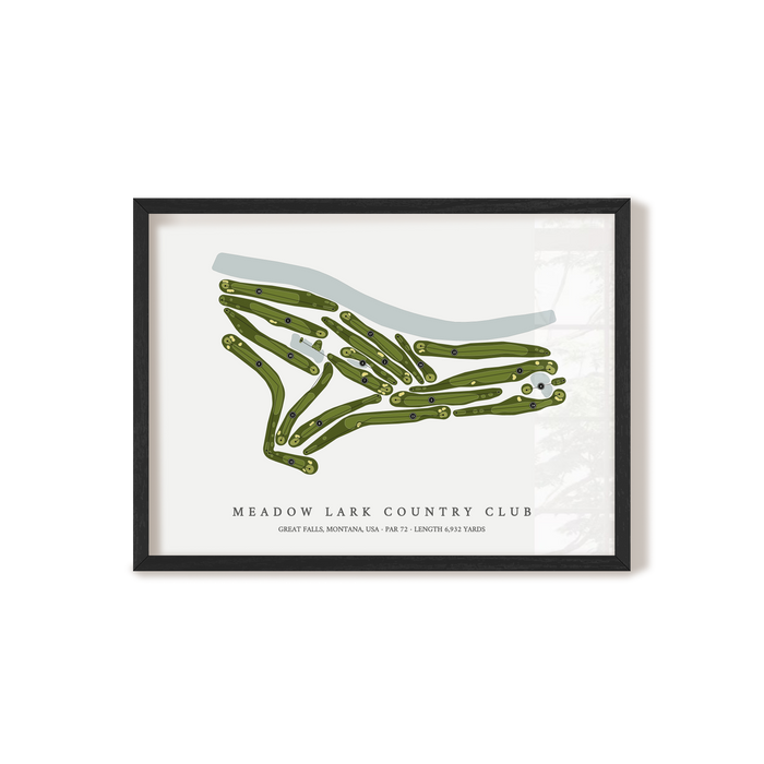 Meadow Lark Country Club | Golf Course Map | Black Frame